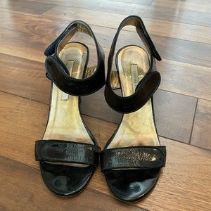 Cynthia Vincent patent sandals